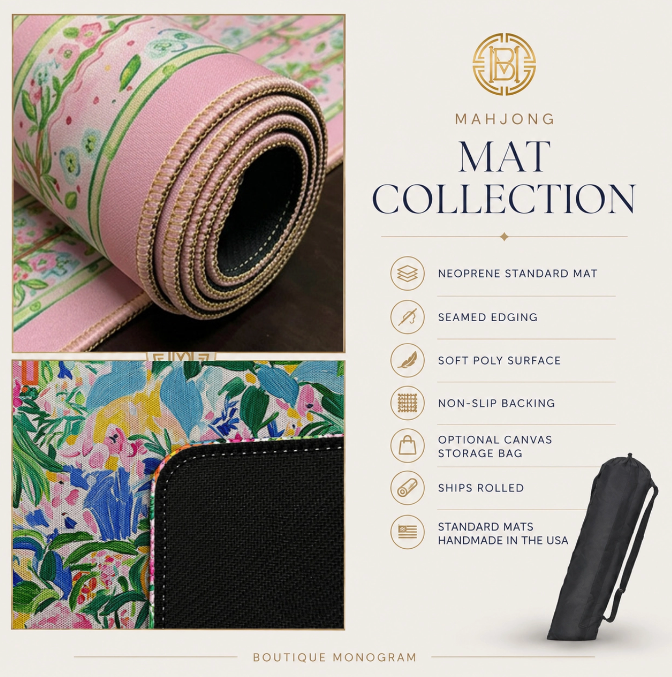 Palm Beach Pagoda Mahjong Mat 31" Mat