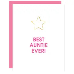 Best Auntie Ever Paper Clip Greeting Card