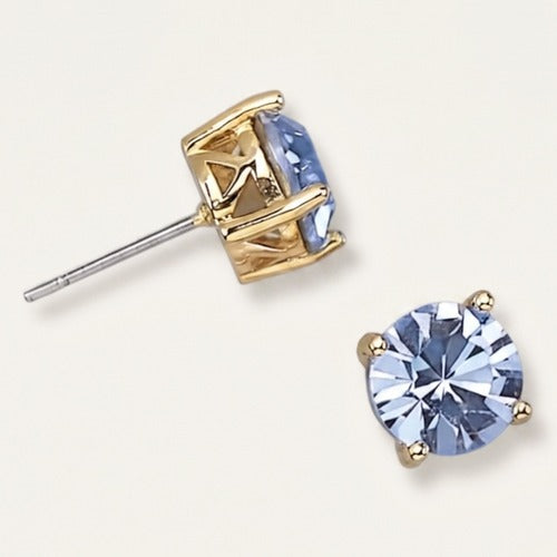 Blue Sparkle Statement Stud Earrings, colour swatch close-up