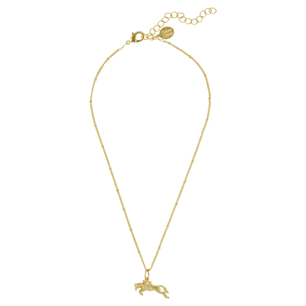 Dainty Gold Racehorse Necklace