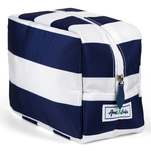 Captain Classic Striped Nylon Pouch – Navy & White, colour swatch close-up