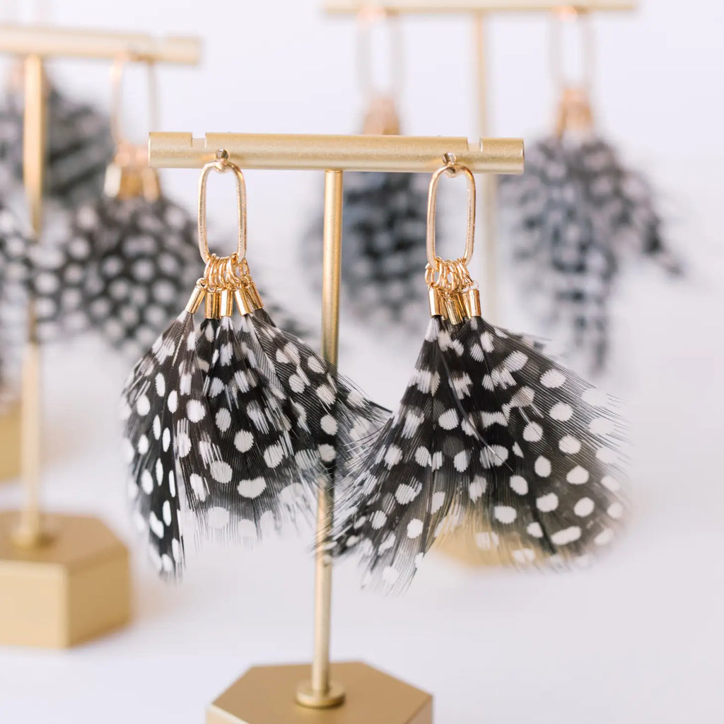 Feather 2025 tassel earrings