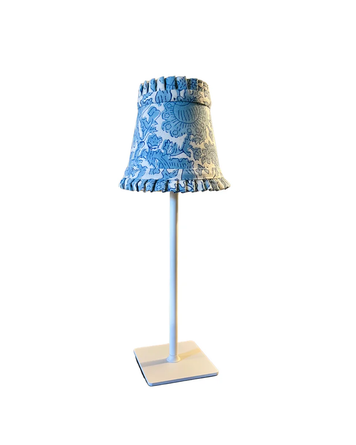 Blue Damask Fabric Custom Lamp Shade