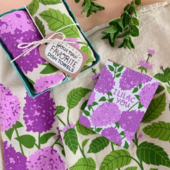 Lilac Purple (Mint, Lilac)  Tea Towel Set of 2