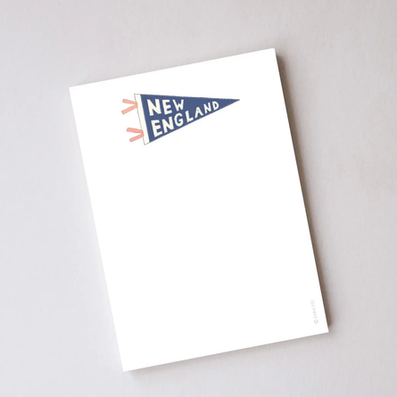 New England Pennant Notepad by Sara Fitz (5" x 7")