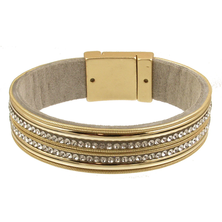 Cream Gold  Matte Twist Bracelet with Magnetic Clasp