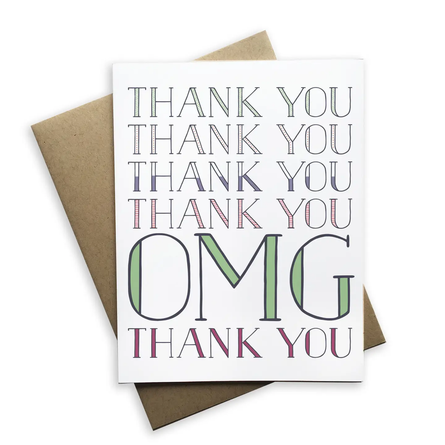 OMG Thank You – Gratitude Greeting Card