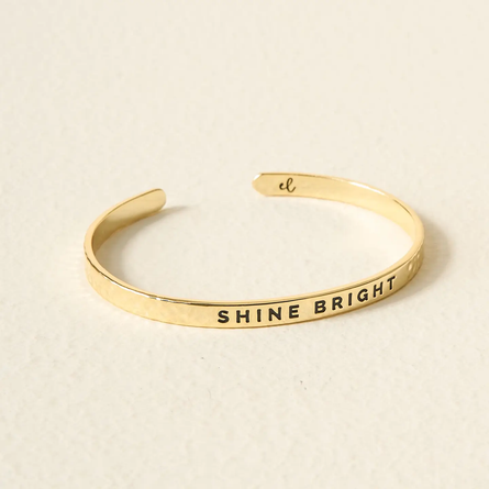 Shine Bright Little Reminder Cuff – Gold