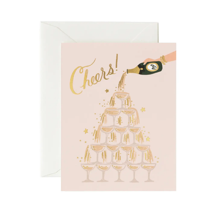 Champagne Tower Cheers Greeting Card