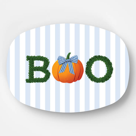 Serving Platter – Halloween Boo Boxwood (10" x 14")