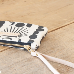 Worn Black Sun + Moon Wristlet