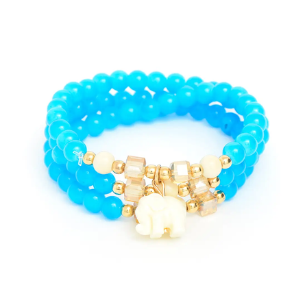 Blue Radiant Elephant Bracelet