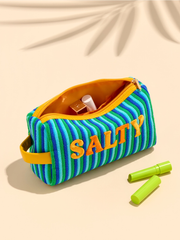 "Salty" Small Zip Pouch,Blue