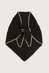 Knitted Triangle Shawl – Black