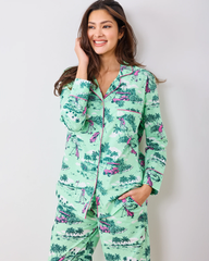 Tee Time Dreams: Golf Toile Long Pajama Set