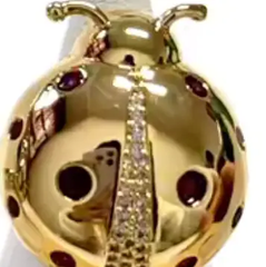 Lady Bug Lady Bug CZ Ring – Adjustable Gold Statement Ring