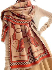 Orange and Tan Harness Reversible Wrap