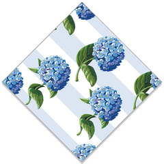 Hydrangeas Stripe Cocktail Napkins 20ct