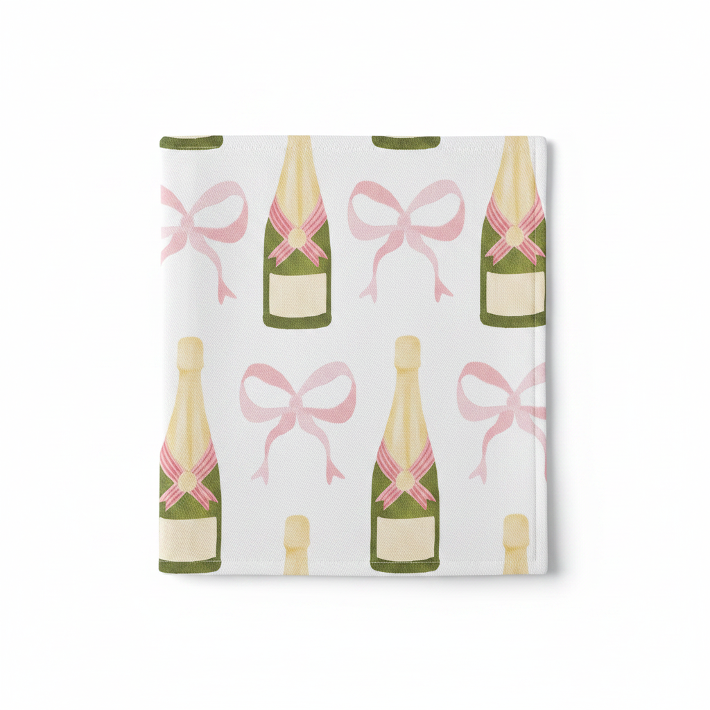 Champagne & Bows Kitchen Towel