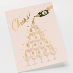 Champagne Tower Cheers Greeting Card