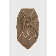 Knitted Triangle Shawl – Taupe