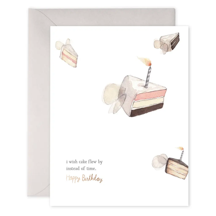 Flying Cake | Clever Birthday Greeting Card