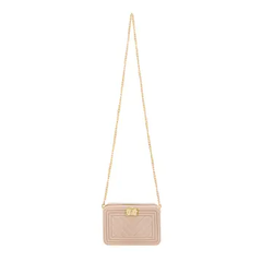 Nude Square Jelly Chain Crossbody Bag