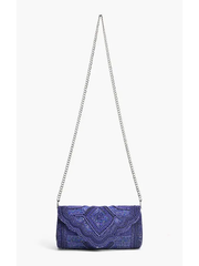 Midnight Sapphire Starlight Evening Clutch