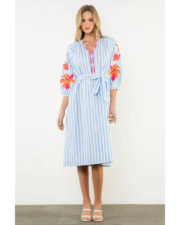 Yacht Party Striped Maxi Dress