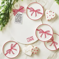 Holiday Love Ceramic Cheese + Dessert Tray