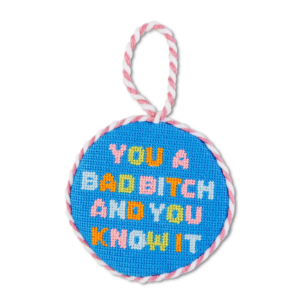 Bad B*tch Needlepoint Ornament