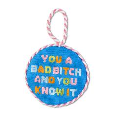 Bad B*tch Needlepoint Ornament