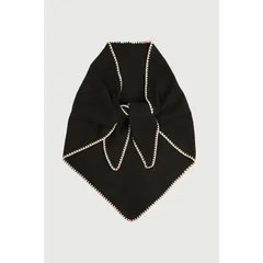 Knitted Triangle Shawl – Black