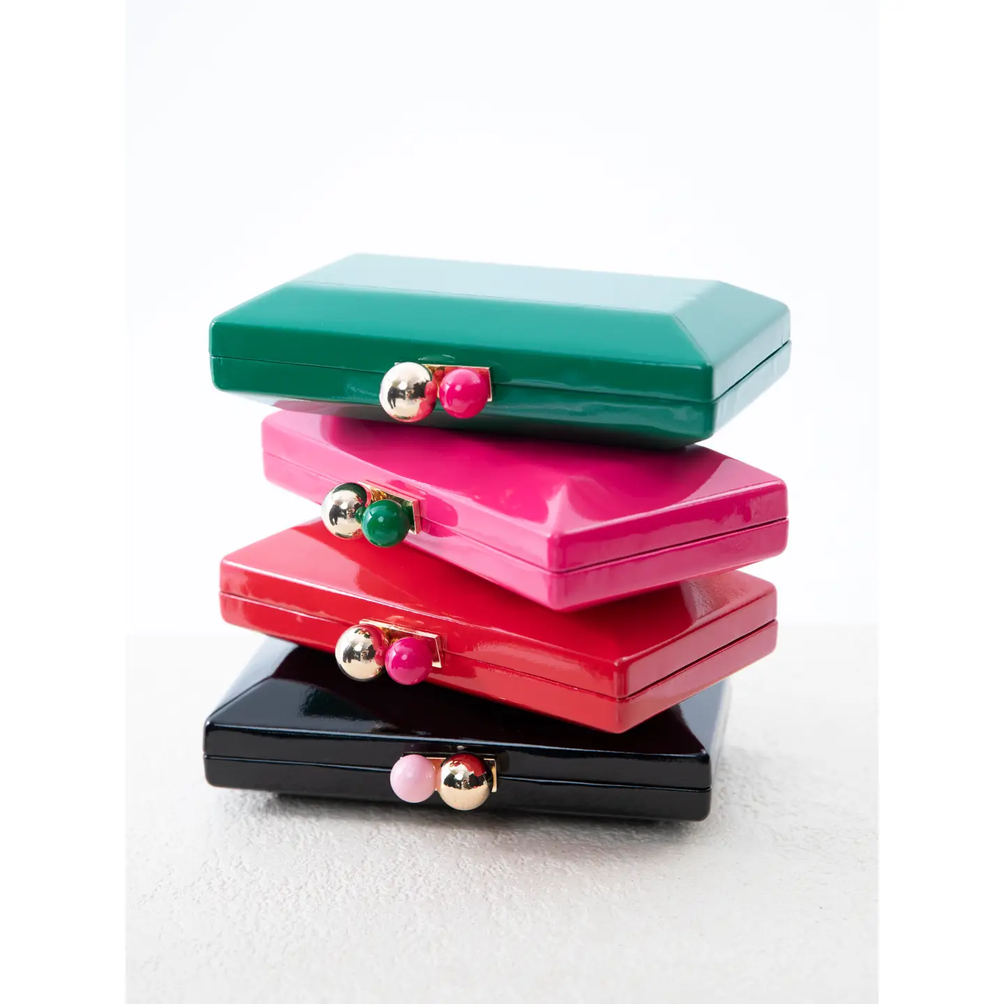Pink Mackenzie Minaudiere Clutch