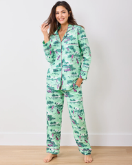 Tee Time Dreams: Golf Toile Long Pajama Set