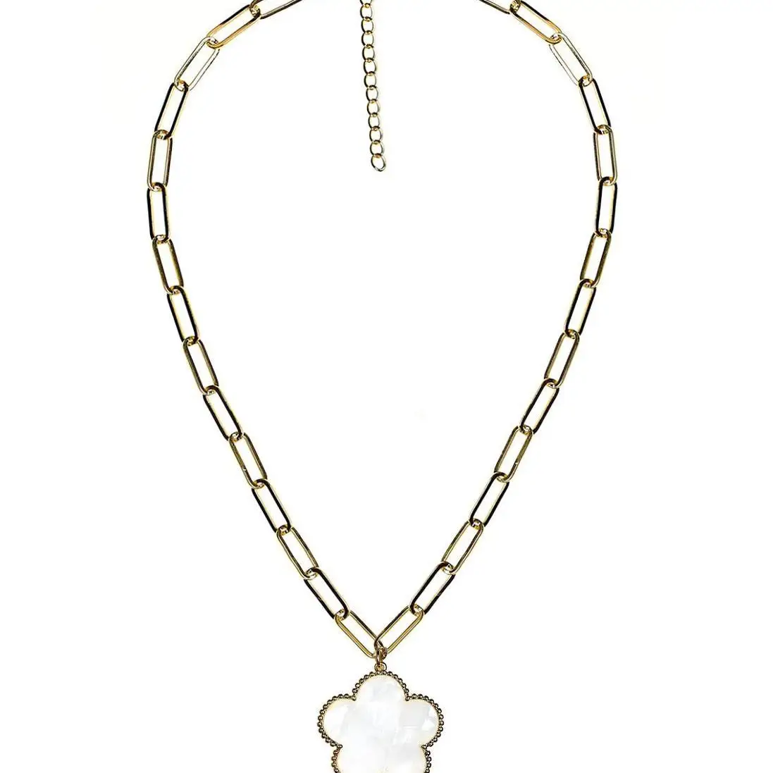 Clover Paperclip Necklace