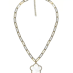 Clover Paperclip Necklace
