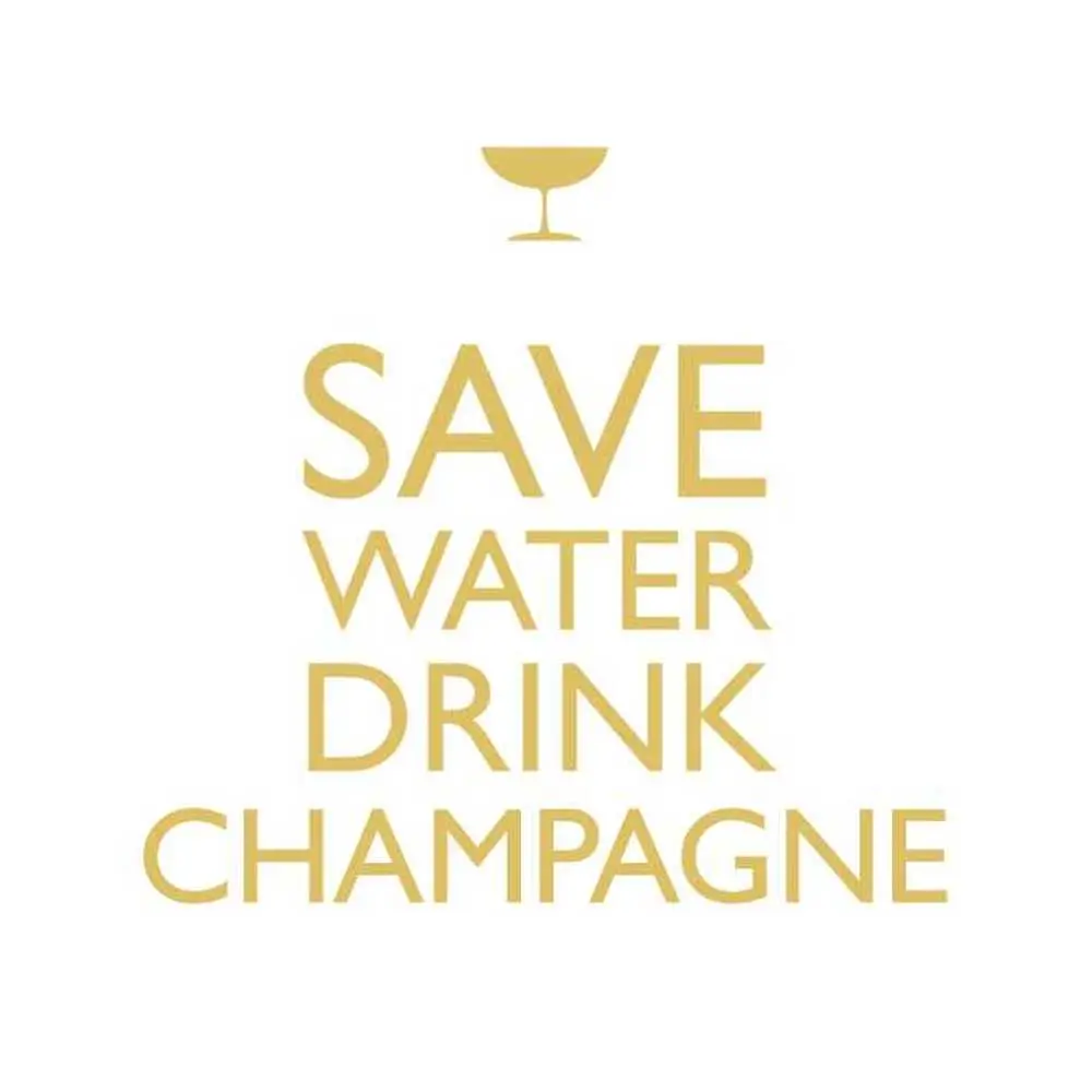 Save Water Drink Champagne Beverage Napkin