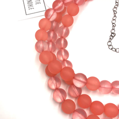 Coral Frosted Morgan Statement Necklace