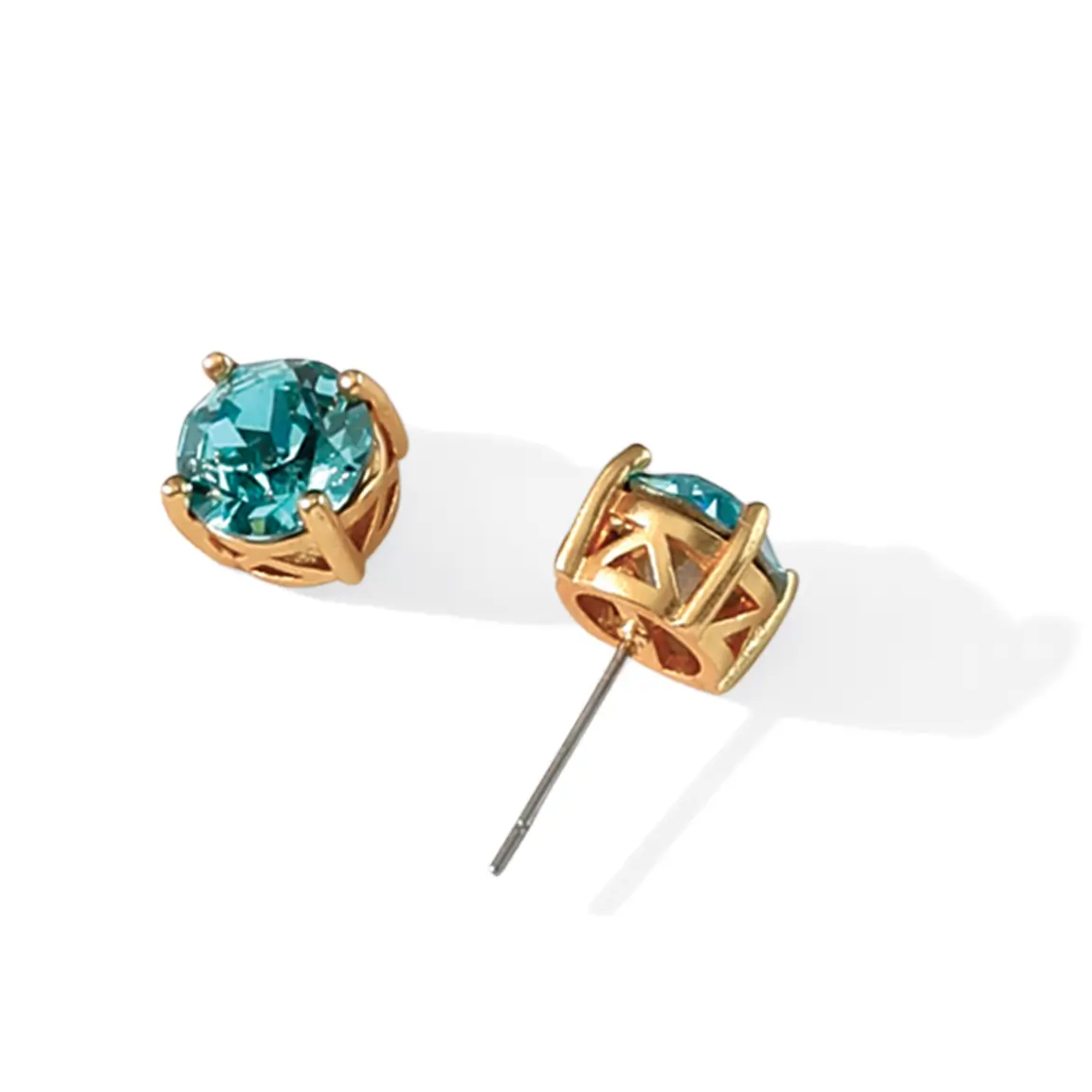 Turquoise Sparkle Stud Earrings
