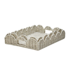 Scallop Wicker Serving Tray (select from 2 sizes)