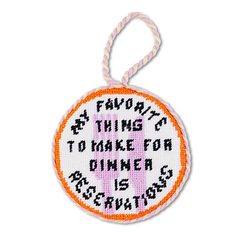 Reservations Needlepoint Ornament