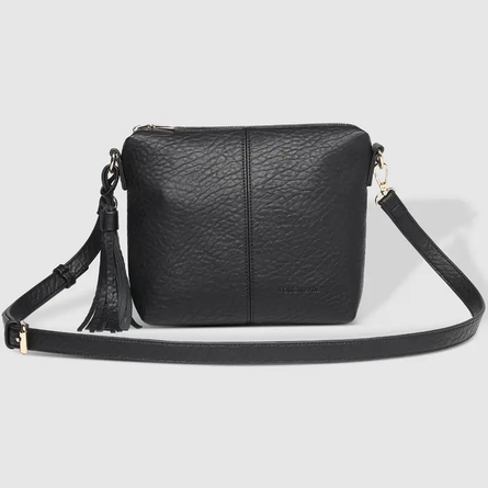 Kasey Textured Crossbody Bag - Black