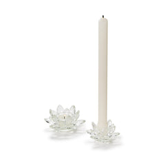 Lotus Flower Crystal TAPER Candle holder