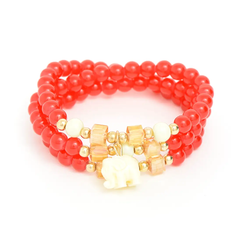 Red Radiant Elephant Bracelet