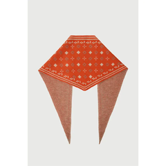 Foulard Knit Triangle Scarf – Orange