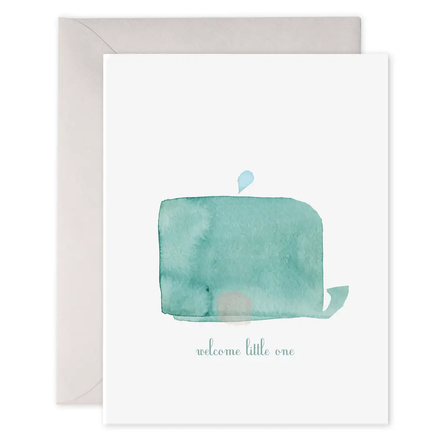 Welcome Little One Whale Card | New Baby Shower Greeting