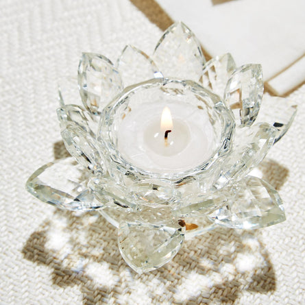 Lotus Flower Crystal VOTIVE Candle holder