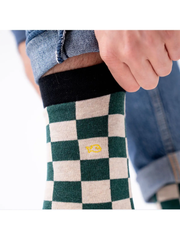 Checkered Combed Cotton Socks - Tourist Trophy