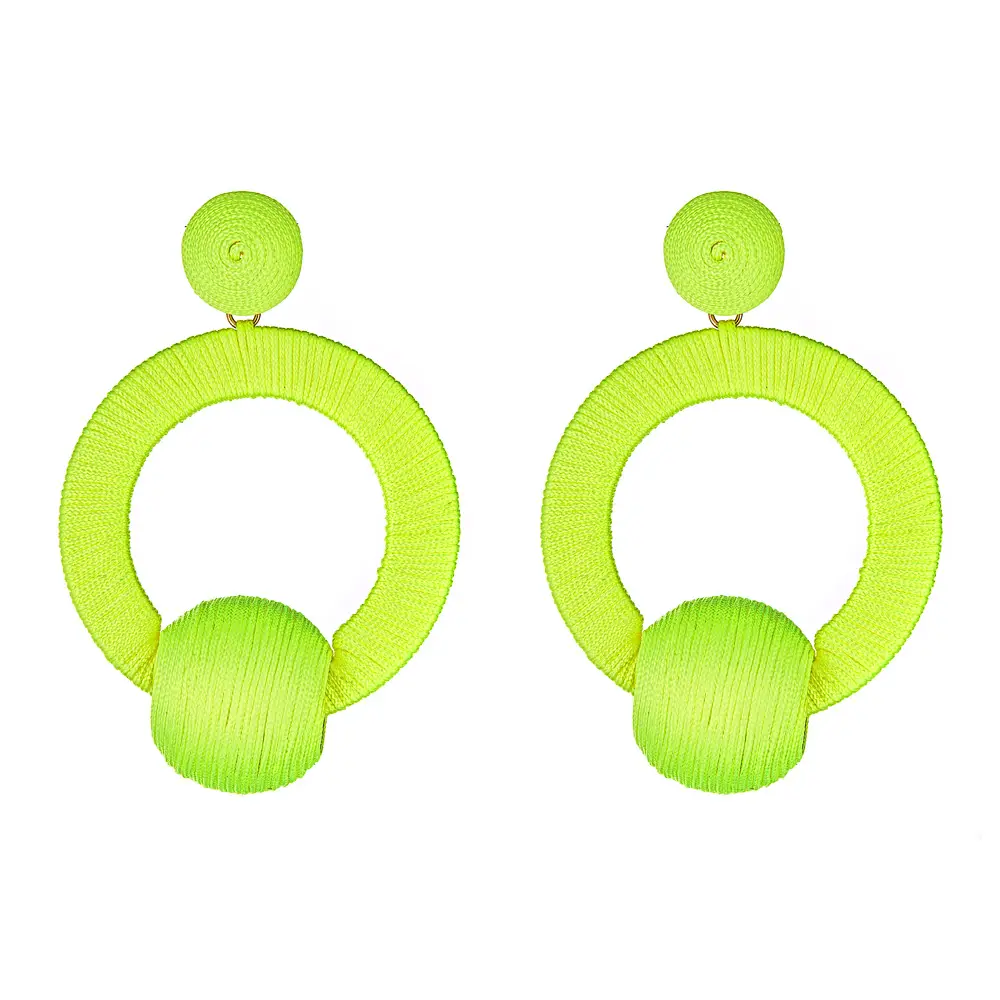 Social Earrings – Neon Yellow